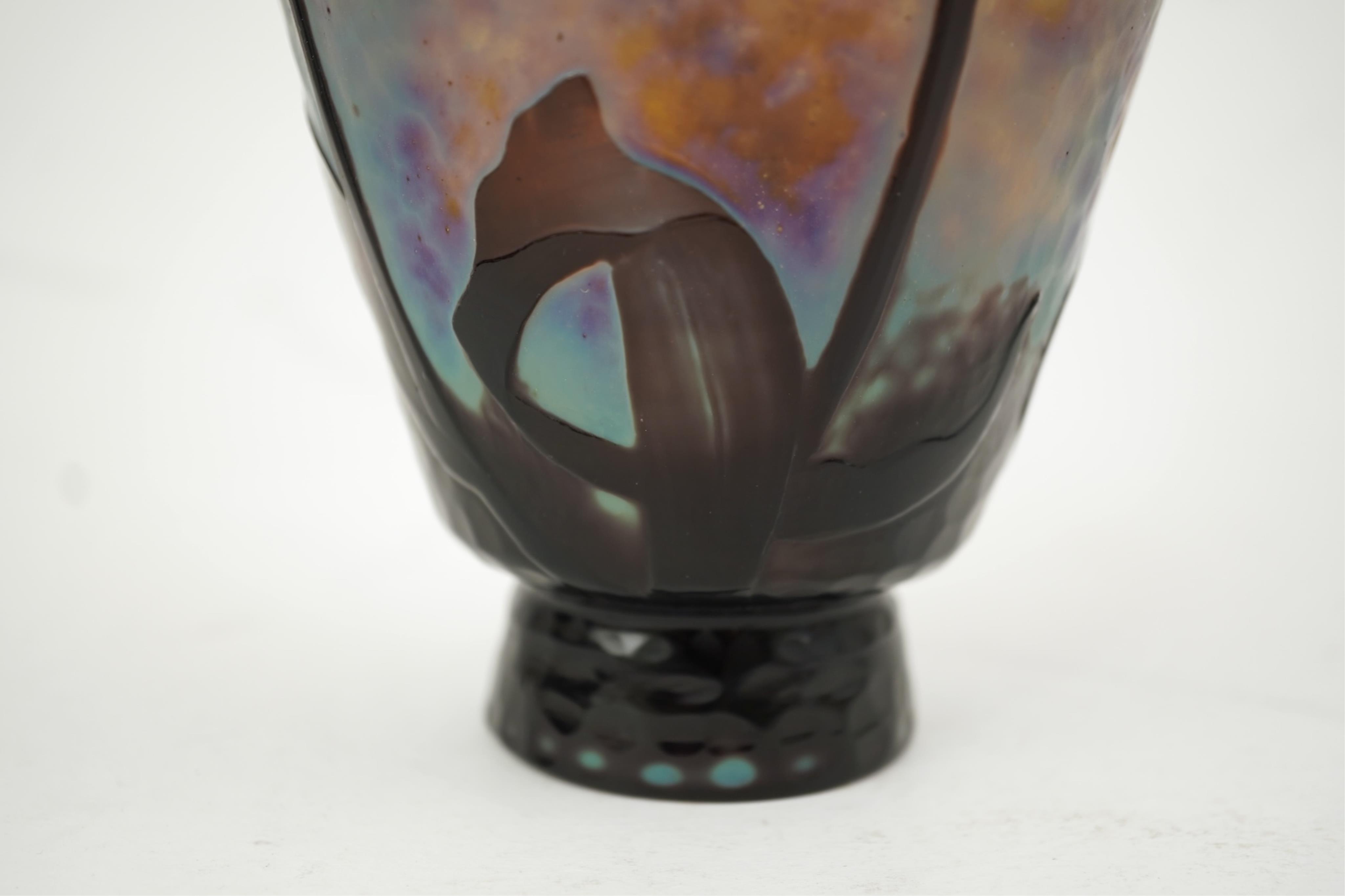 A Daum Freres cameo glass ‘tulipe’ vase